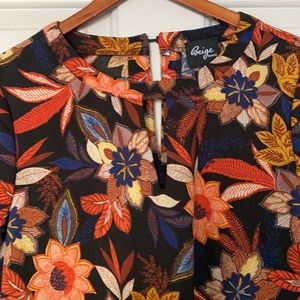Beautiful fall print dress; size M